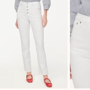 J Crew High-rise stovepipe jean in signature stretch 30 white